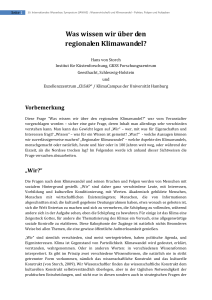 Was wissen wir über den regionalen Klimawandel?