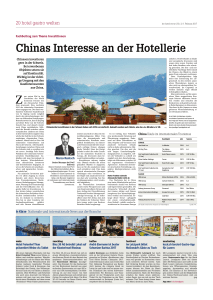 Chinas Interesse an der Hotellerie