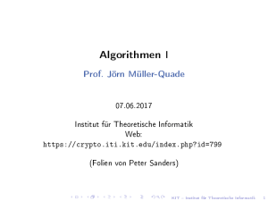 Algorithmen I