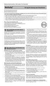 Beipackzettel Methaliq® 10 mg/ml Lösung zum