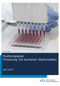 Positionspapier Forschung mit humanen Stammzellen