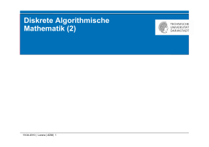 Diskrete Algorithmische Mathematik (2)