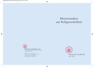 Memorandum zur Religionsfreiheit