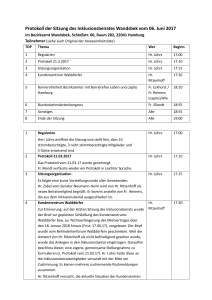 Protokoll der Sitzung des Inklusionsbeirates