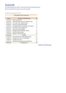 Statistik für Betriebswirtschaft, Internationales Management