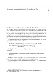 Geometrie auf der Kugel: Grundbegriffe