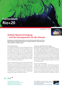 Rio+20 - Naturwissenschaften Schweiz