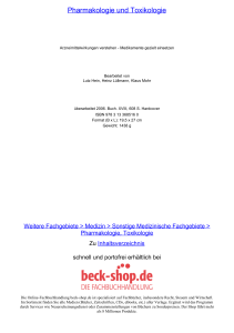 Pharmakologie und Toxikologie - ReadingSample - Beck-Shop