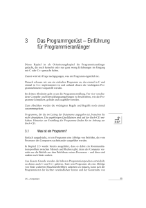 3 Das Programmgerüst – Einführung für