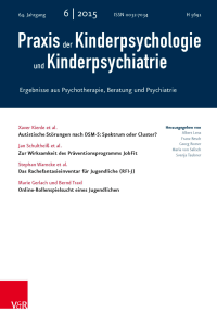 Praxis der Kinderpsychologie und Kinderpsychiatrie, 2015, 64