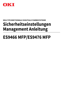 Sicherheitseinstellungen Management Anleitung ES9466 MFP