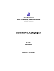 Elementare Kryptographie - Mathematik