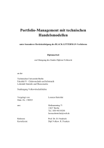 Portfolio-Management mit technischen Handelsmodellen