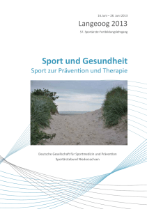 Sport und Gesundheit - Sportmedizinische Weiterbildung Langeoog