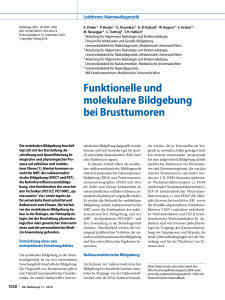 Funktionelle und molekulare Bildgebung bei