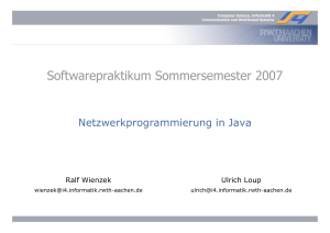 Softwarepraktikum Sommersemester 2007