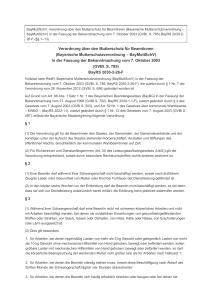 Verordnung über den Mutterschutz für Beamtinnen (Bayerische