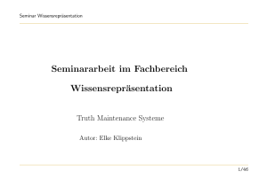 Seminararbeit im Fachbereich Wissensrepräsentation