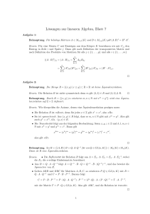 Lösungen zur linearen Algebra, Blatt 7