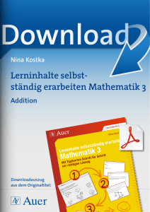 Lerninhalte selbst- ständig erarbeiten Mathematik 3