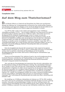 Auf dem Weg zum Thatcherismus?