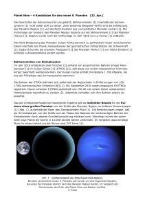 Planet Nine – 4 Kandidaten für den neuen 9. Planeten [23. Apr.] Die