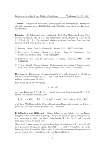 Ergänzungen zu Logik und Diskrete Strukturen Vorlesung 2 – 28.10