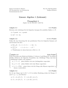 Lineare Algebra 1 (Lehramt)