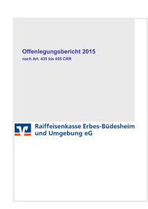 Offenlegungsbericht 2015 - Raiffeisenkasse Erbes