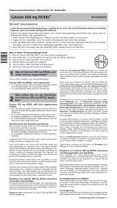Beipackzettel Calcium 500 mg HEXAL®, Brausetbl.