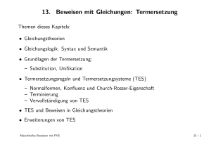 13. Beweisen mit Gleichungen: Termersetzung