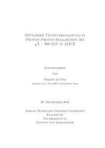 Mittlerer Transversalimpuls in Proton-Proton