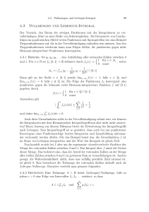 4.3 Nullmengen und Lebesgue