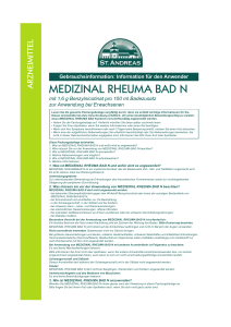medizinal rheuma bad n - fair. professional. product. information
