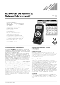 METRAHit 18C und METRAwin 90 Modulares Kalibriersystem CP