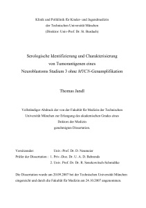 Serologische Identifizierung und Charakterisierung von