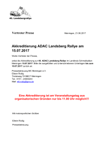 Akkreditierung ADAC Landsberg Rallye am 15.07