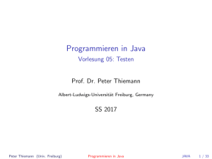 Programmieren in Java - Vorlesung 05: Testen - Albert