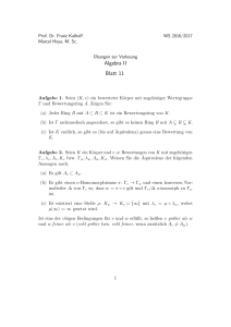 Algebra II Blatt 11 - Mathematik, TU Dortmund