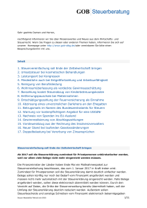 Steuer-Newsletter Monat Juni 2015