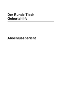 Der Runde Tisch Geburtshilfe Abschlussbericht