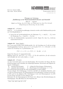 Blatt 6 - Institut für Mathematische Stochastik
