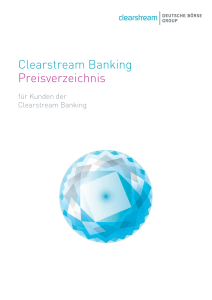 Clearstream Banking Preisverzeichnis