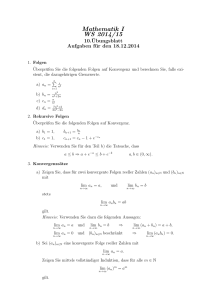 Mathematik I WS 2014/15