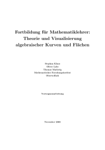 Fortbildung für Mathematiklehrer: Theorie und Visualisierung