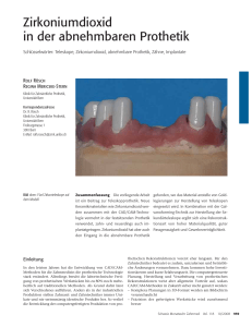 Zirkoniumdioxid in der abnehmbaren Prothetik