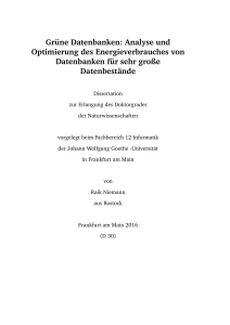 Analyse und Optimierung des Energieverbrauches von