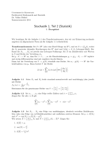 Stochastik 1, Teil 2 - Fachbereich Mathematik und Statistik