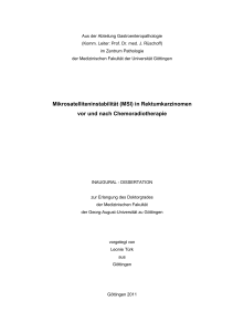 Mikrosatelliteninstabilität (MSI) in Rektumkarzinomen vor und nach