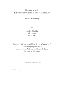 Seminararbeit - Scientific Computing / Wissenschaftliches Rechnen